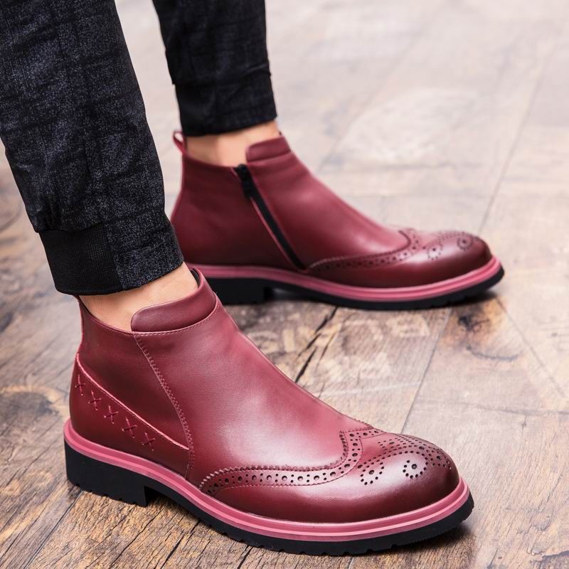 skechers boots mens red