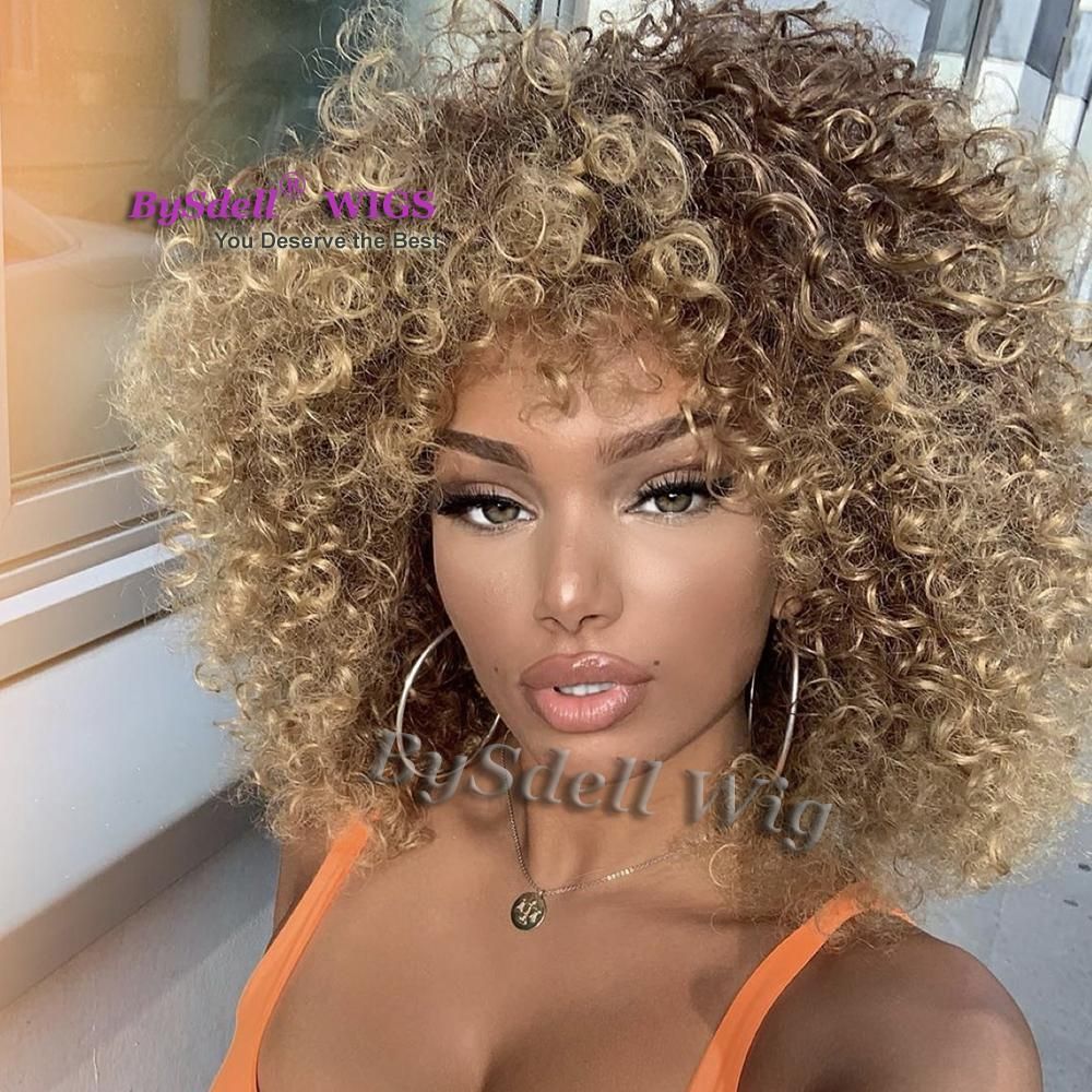 Celebrity Dark Color Hair Wig Punk Frizzy Kinky Curly Brown Hair Wig  Synthetic Short Cut Wigs For Black Women From Qiansuning1, $50.56 |  DHgate.Com