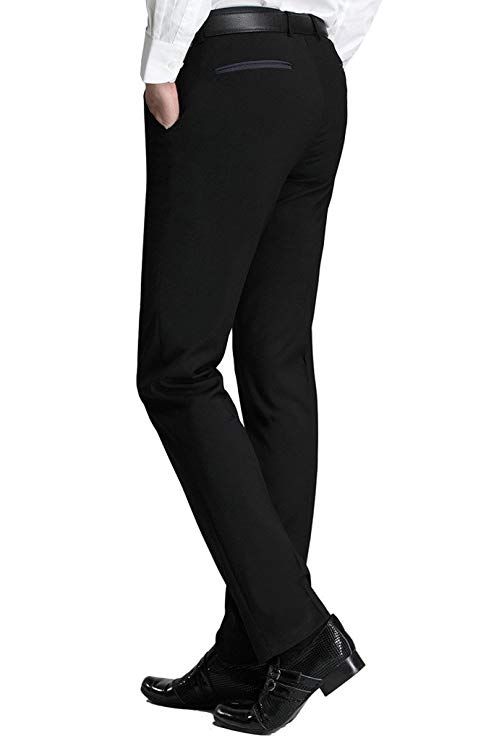 Pantalones de vestir ajustados para hombre Slim Handsome Black Separat para hombres Pantalones de vestir ajustados Pantalones de vestir ajustados para hombre Slim Handsome Black Separat para hombres Pantalones de vestir ajustados