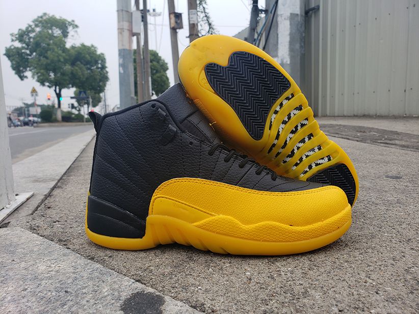 black and yellow 12s men