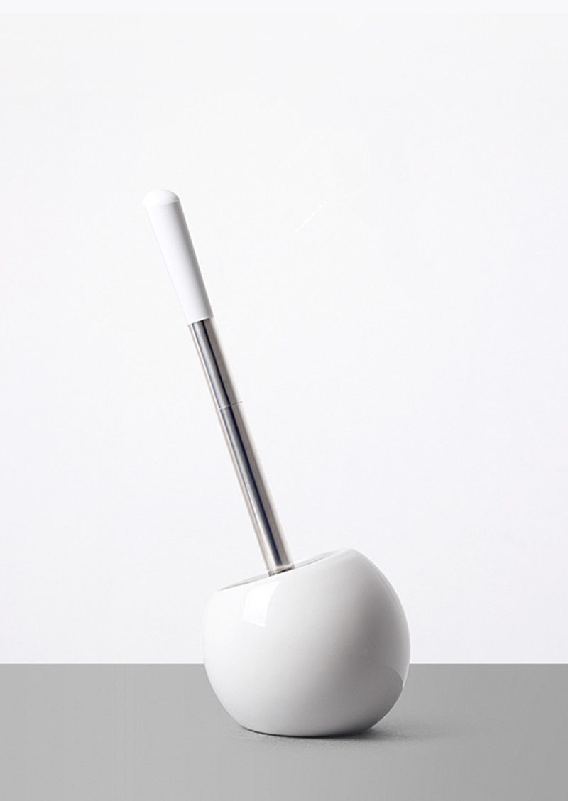 2021 Ceramic Toilet Brush Set Stainless Steel Creative Toilet Base Free