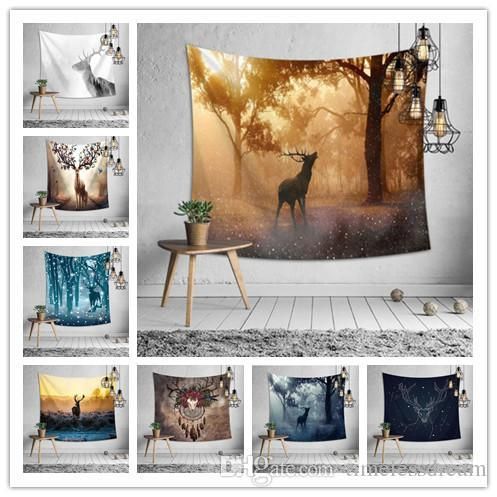 8 Design Wall Hanging Tapestry Bedroom Decoration Forest Deer Printing Tablecloth Yoga Mat Beach Towel Picnic Blanket Party Backdrop Buy Wall Tapestry