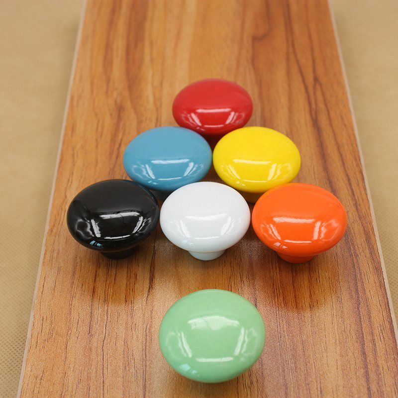 2020 Ceramic Dresser Knob Children Drawer Door Handle Pulls Kids