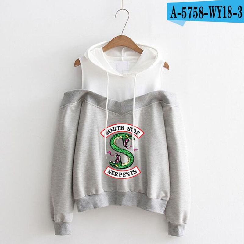 Großhandel Riverdale Kapuzenpullover Damen Southside Serpents Printed Langarm Schulterfrei Hip Hop Pink Hoodie Pullover Streetwear Von Zhouzhaoyu, Großhandel Riverdale Kapuzenpullover Damen Southside Serpents Printed Langarm Schulterfrei Hip Hop Pink Hoodie Pullover Streetwear Von Zhouzhaoyu,