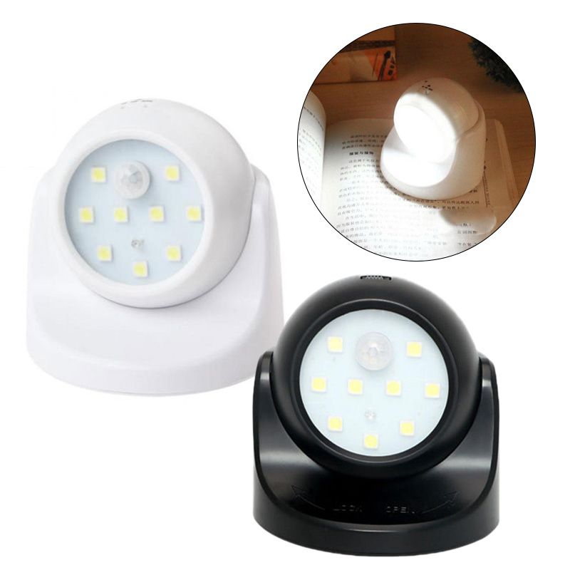 Details about   7LED 360 Degree Rotary Motion Detecting Bedroom Corridor Night Light 