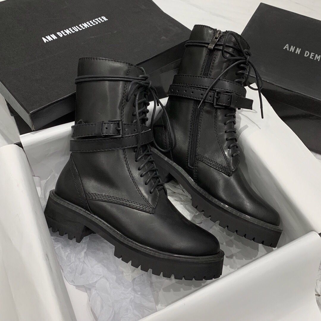 chunky black combat boots