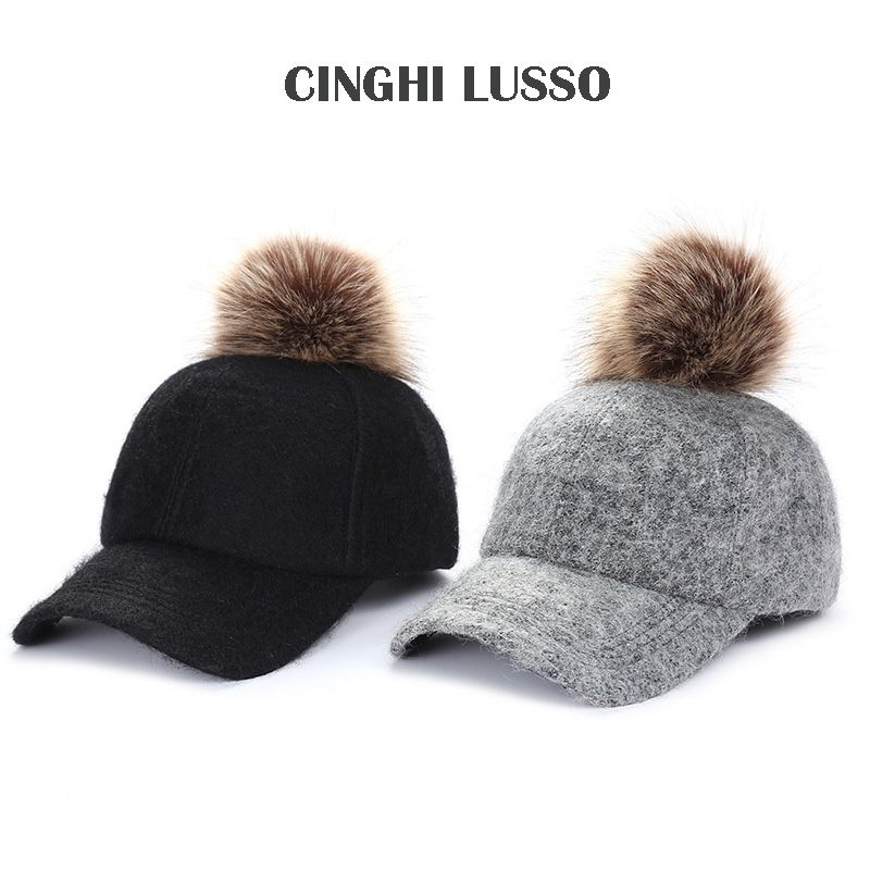 gorras béisbol gorro mujeres piel pompón bola gorra sombreros gorras béisbol gorro mujeres piel pompón bola gorra sombreros
