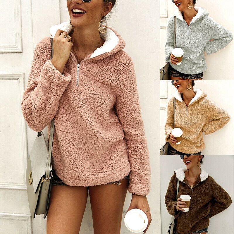 teddy fleece jumper womens