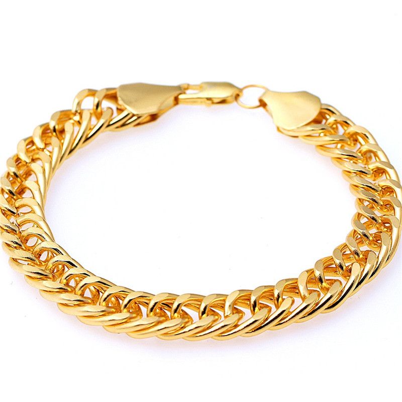 Man Hand Chain Mens Bracelets Male Gold 