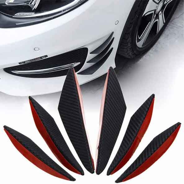 Car Front Bumper Canards Carbon Fiber Car Styling Bumper Lip Splitter