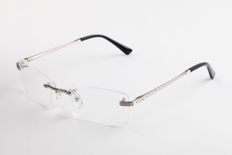 Marco de la lente clara sin montura gafas de sol del metal del rectángulo Gafas Varios opción para unisex de alta calidad con la caja de la caja y