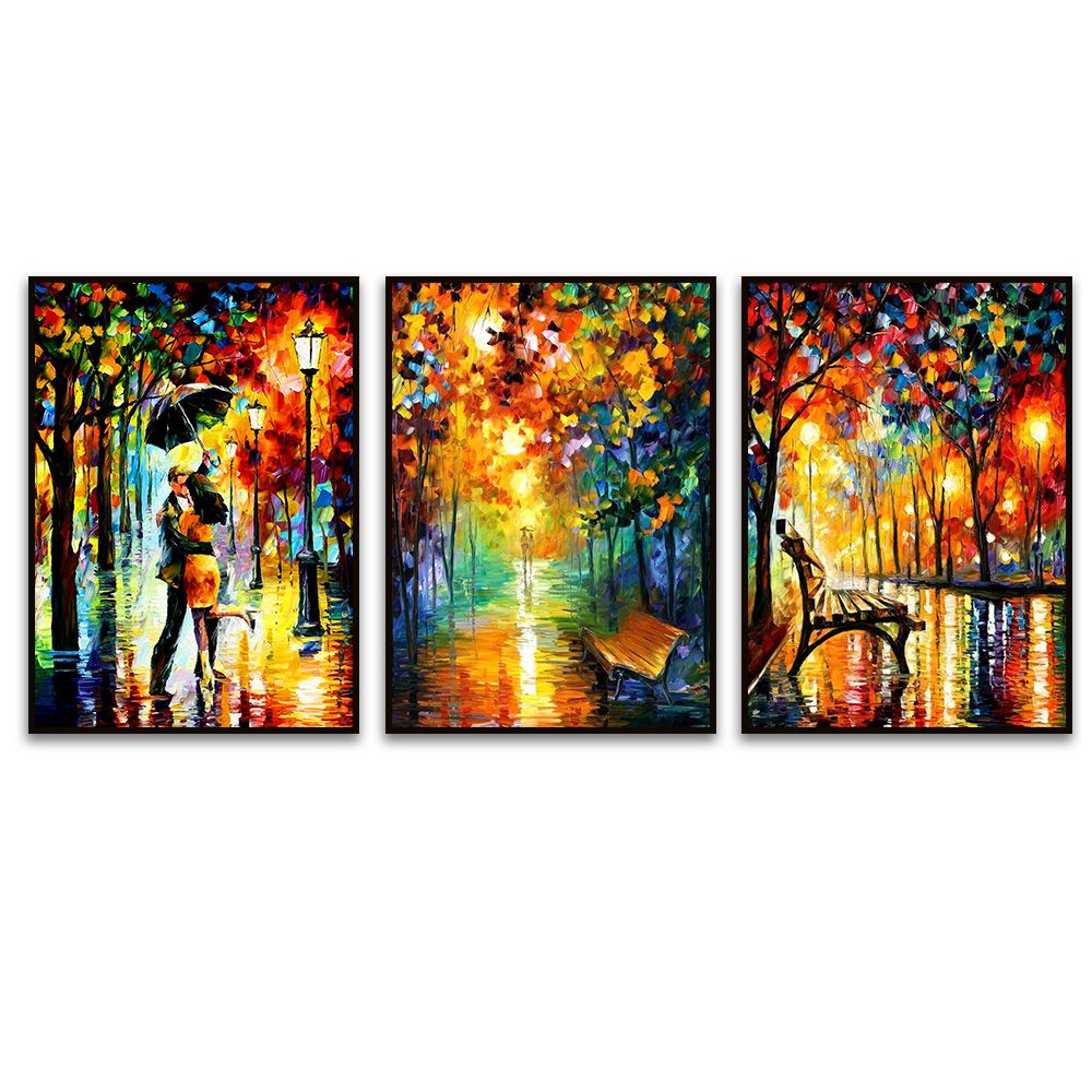 2021 Colorful Night Scene Art Decoration Painting Gift Modern Wall Pictures Home Decor Accessories For Living Room Oil Painting From Wzh3310 4 89 Dhgate Com