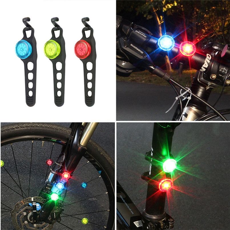 Durable Silicone Wheel LED Flash Light For Bike Night Safety Cycling Waterproof