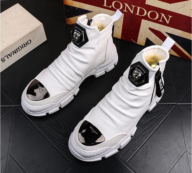 Acquistare Primavera Bianca E Autunno Nuove Scarpe Casual Da Uomo Hip Hop  Coreani Coreani Scarpe Basse Scarpe Alte Moda Martin Stivali Economico |  Consegna Veloce E Qualità | It.Dhgate