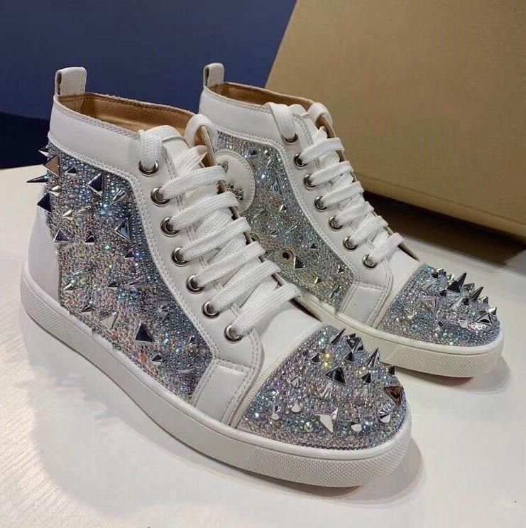 sparkly red bottoms sneakers