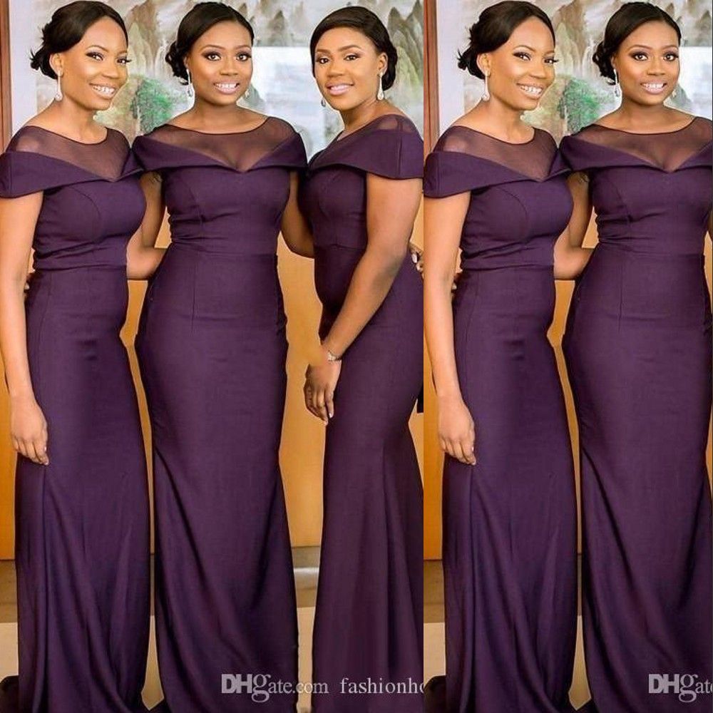 grape bridesmaid dresses