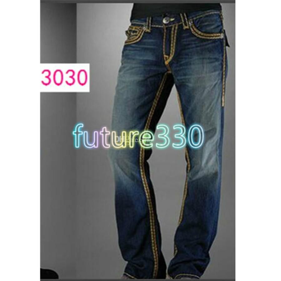 Men Denim Jeans Slim Bootcut Regular Fit Trousers Pants All Waist Sizes 30-40