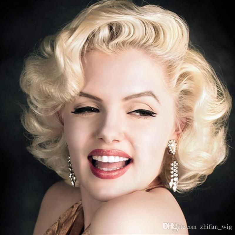 Z F Marilyn Monroe Wigs Vintage Blonde Rose Hair Net Fashi Hair
