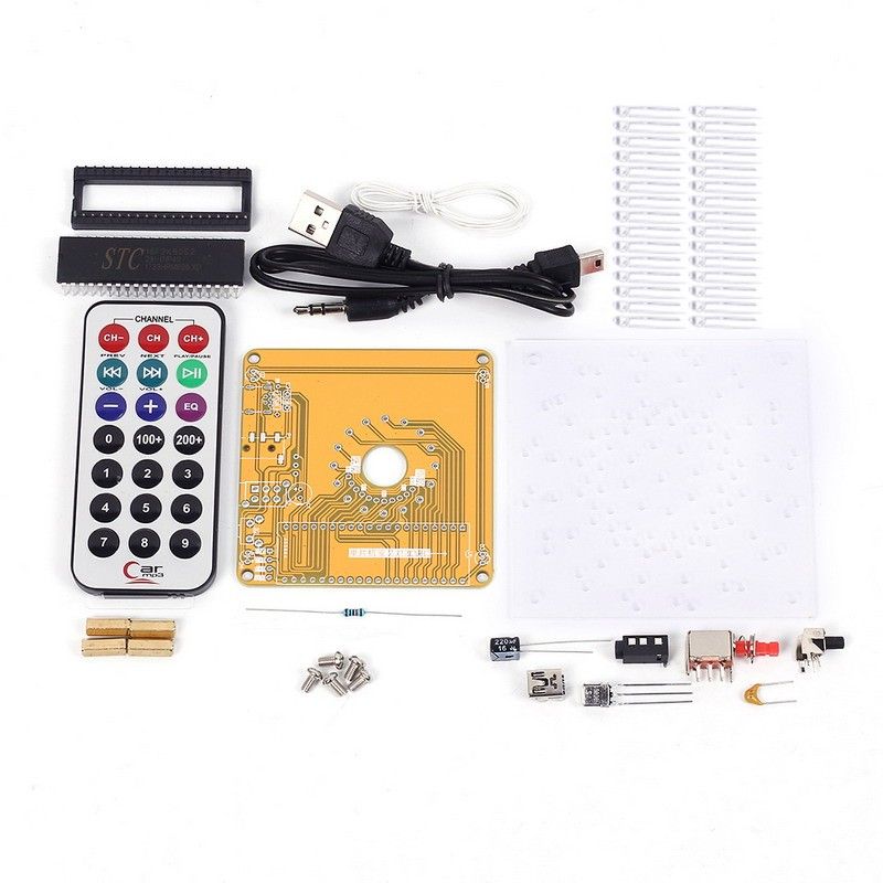 LED Cubic Ball RGB LED Light Cube Electronic DIY Kit Remote Control with Shell
