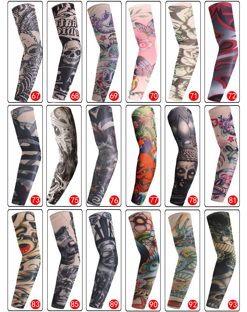 Cycling Sports Tattoo Sleeves UV Cool Arm Sleeves Cycling Running Arm