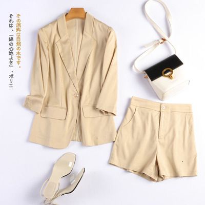 linen shorts and jacket