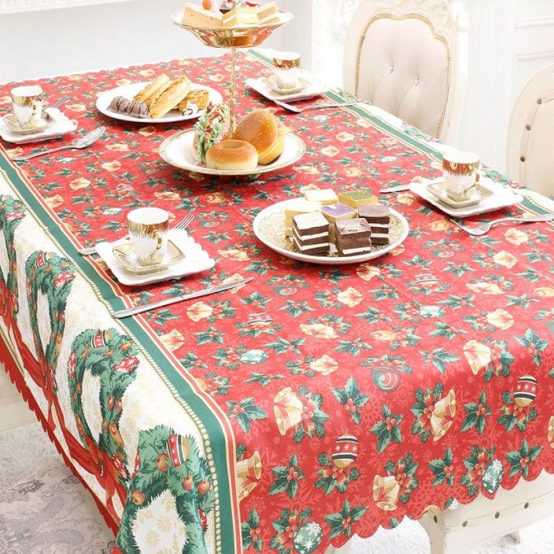 rectangular christmas tablecloth