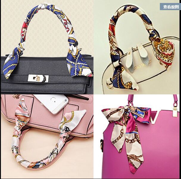 satin scarf top handle bolsa