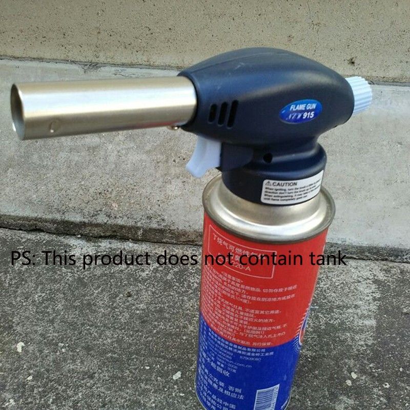 Flame Gas Torch Flamethrower Butane Lighter Automatic Piezoelectricity Ignite Outdoor Camping
