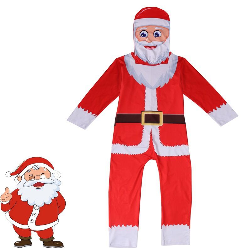 Babbo Natale X Bambini.Acquista Tuta Bambini Di Babbo Natale Costume Di Babbo Natale Bambini Con Maschera Festa Di Natale A 34 66 Dal Hognyeni Dhgate Com