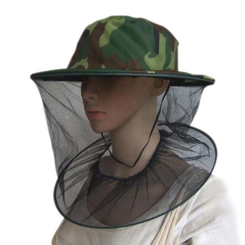 2021 Mosquito Head Net Hat Wide Brim Anti Insect Bee Protective Mesh Cover Face Mask Bucket Hats