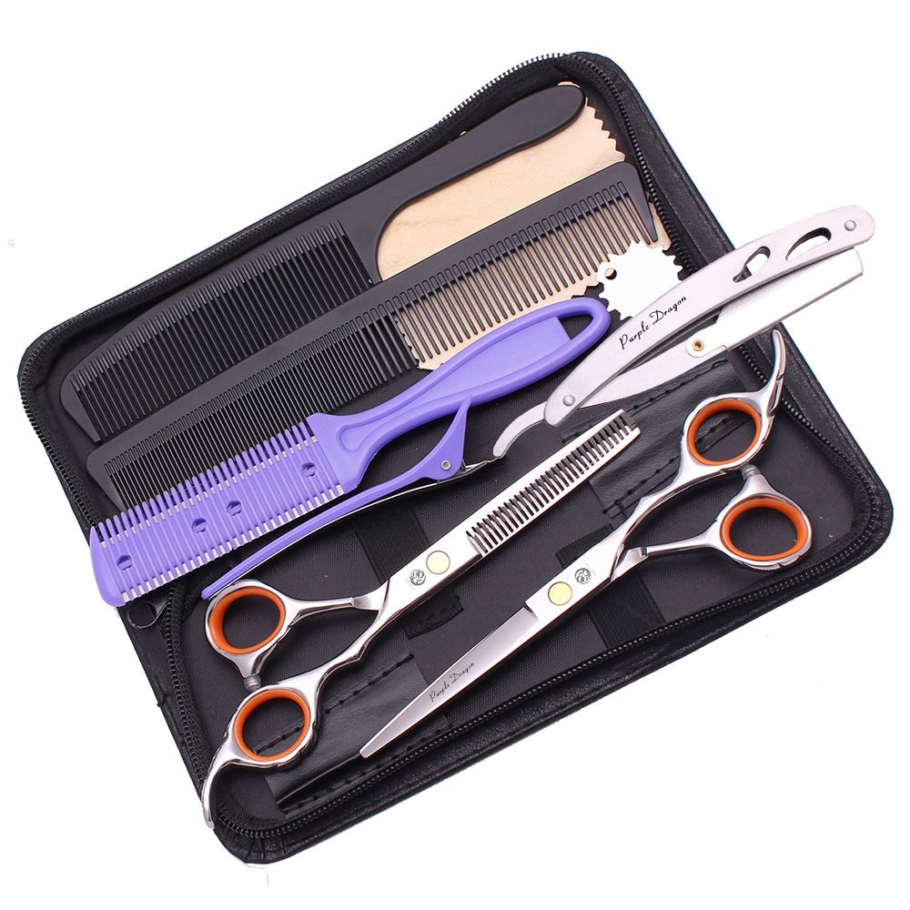 Hairdresser Scissors Set 5.5 6 Stainless Silver Professional Hair Scissors  Barber Shop Hairdresser Shears Haircut Set Dropshipping Z1009 From Xzg0506,  $15.63