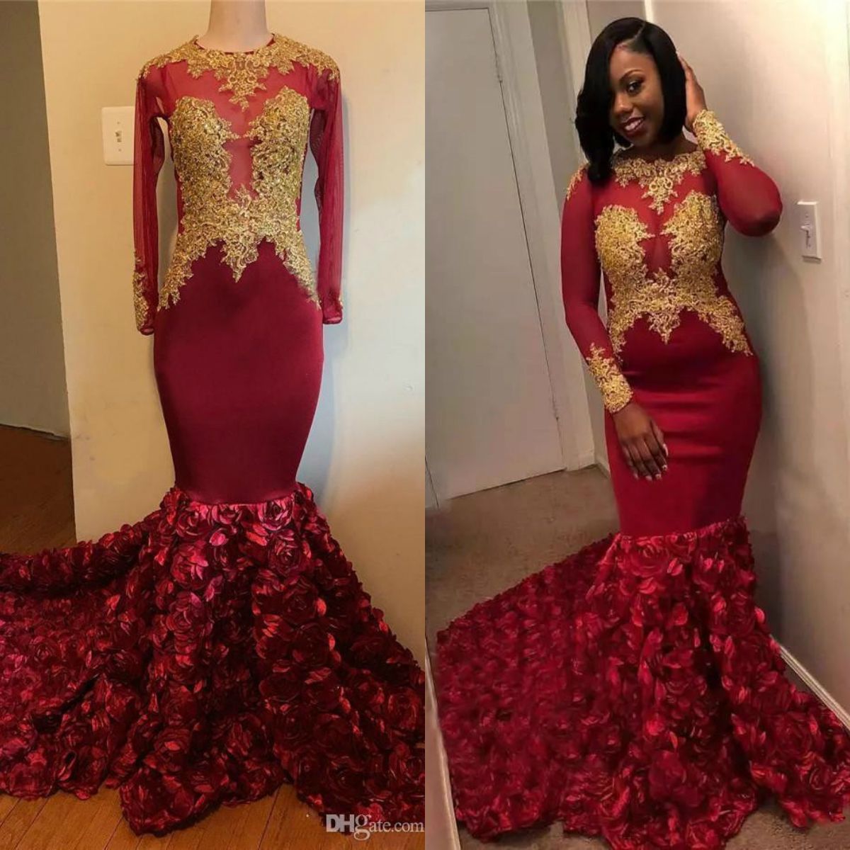 black and red african dress