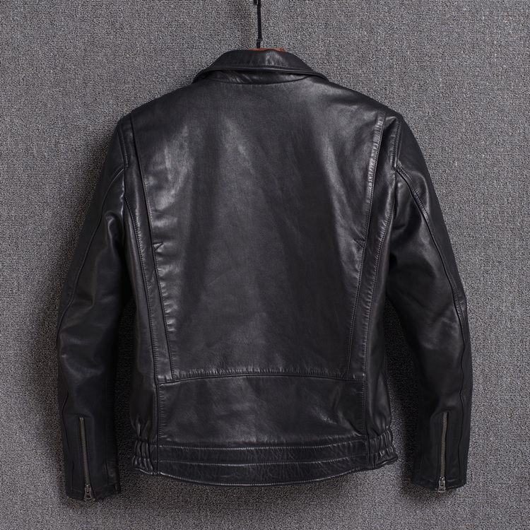 Kingdom Leather Mens Genuine Cow Leather Jacket Slim Fit Moto Biker Jacket XC332