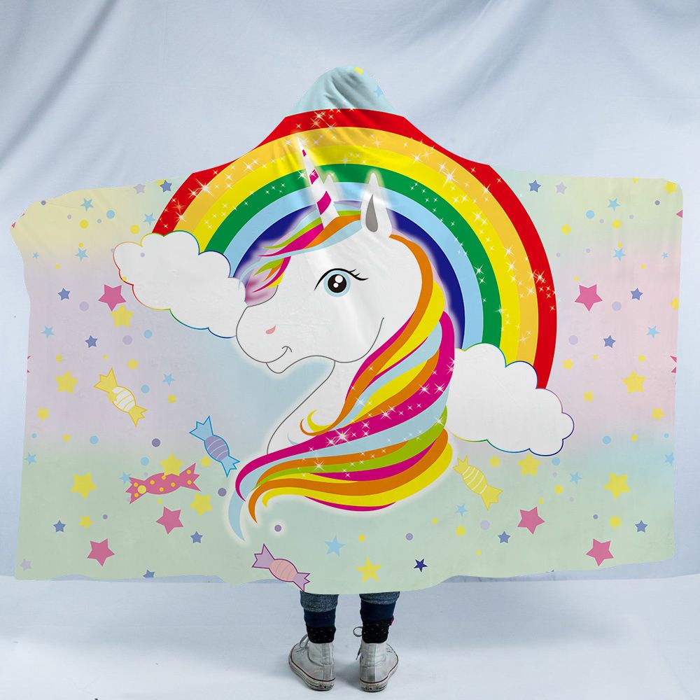 8 Styles Unicorn Rainbow Garland 3d Printed Plush Hooded Blanket For Beds Warm Wearable Soft Fleece Throw Blankets Zebra Print Electric Blanket Large Throws For Beds From Copy02 21 36 Dhgate Com