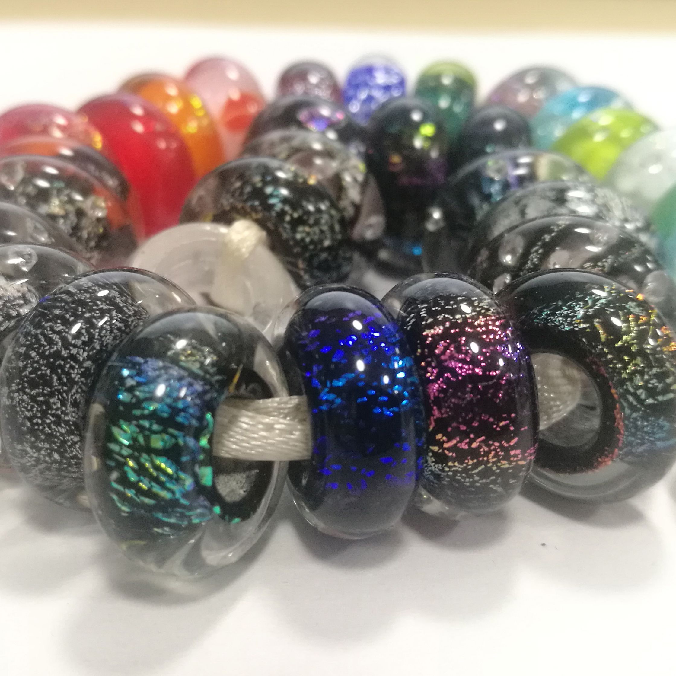 dichroic glass beads