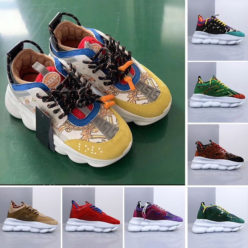 Scarpe Da Ginnastica Alte Versace Chain Reaction Scarpe Da Ginnastica Sneaker Con Catena A Reazione Gialla Scarpe Da Ginnastica Da Donna Da Uomo Con ... Scarpe Da Ginnastica Alte Versace Chain Reaction Scarpe Da Ginnastica Sneaker Con Catena A Reazione Gialla Scarpe Da Ginnastica Da Donna Da Uomo Con ...