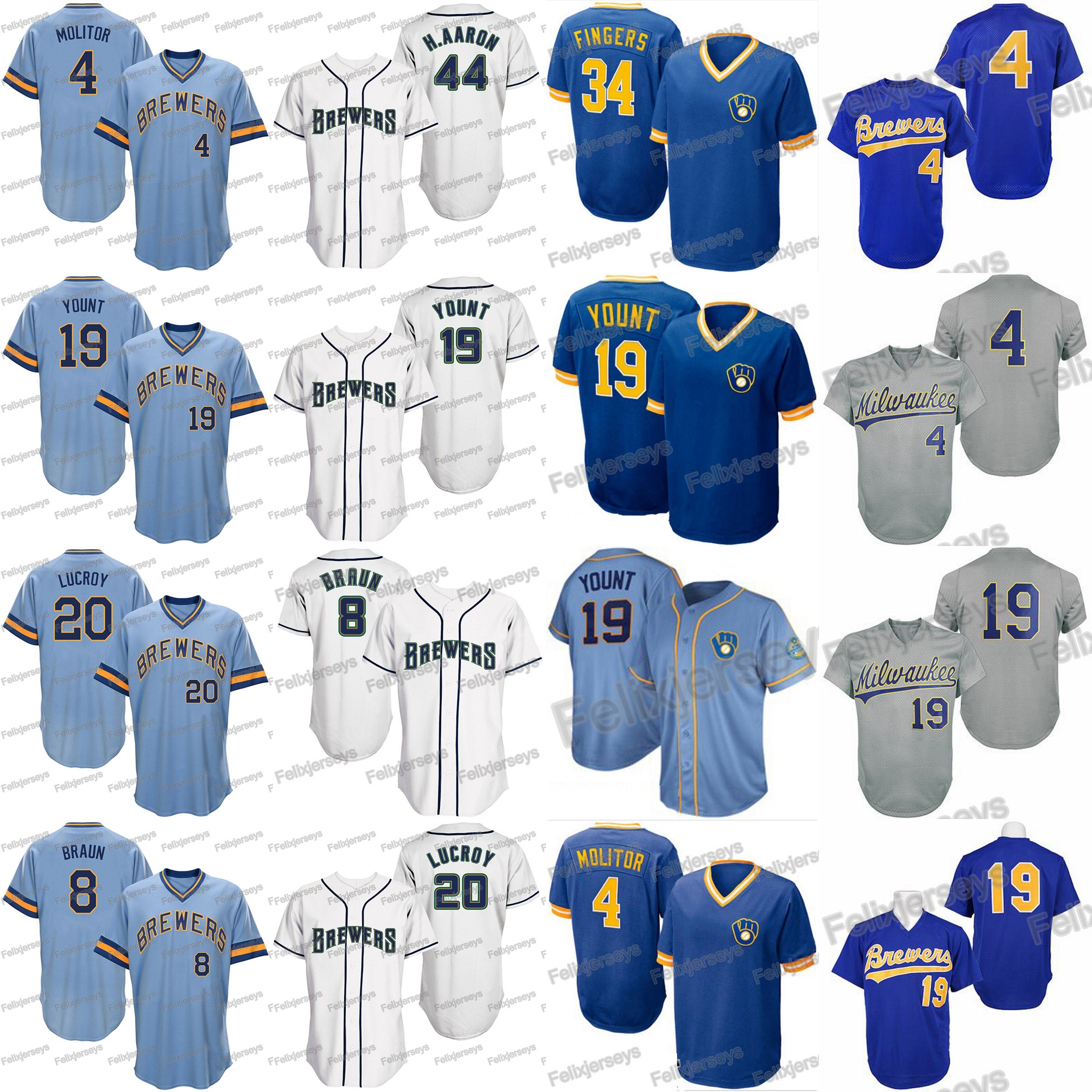 hank aaron brewers jersey