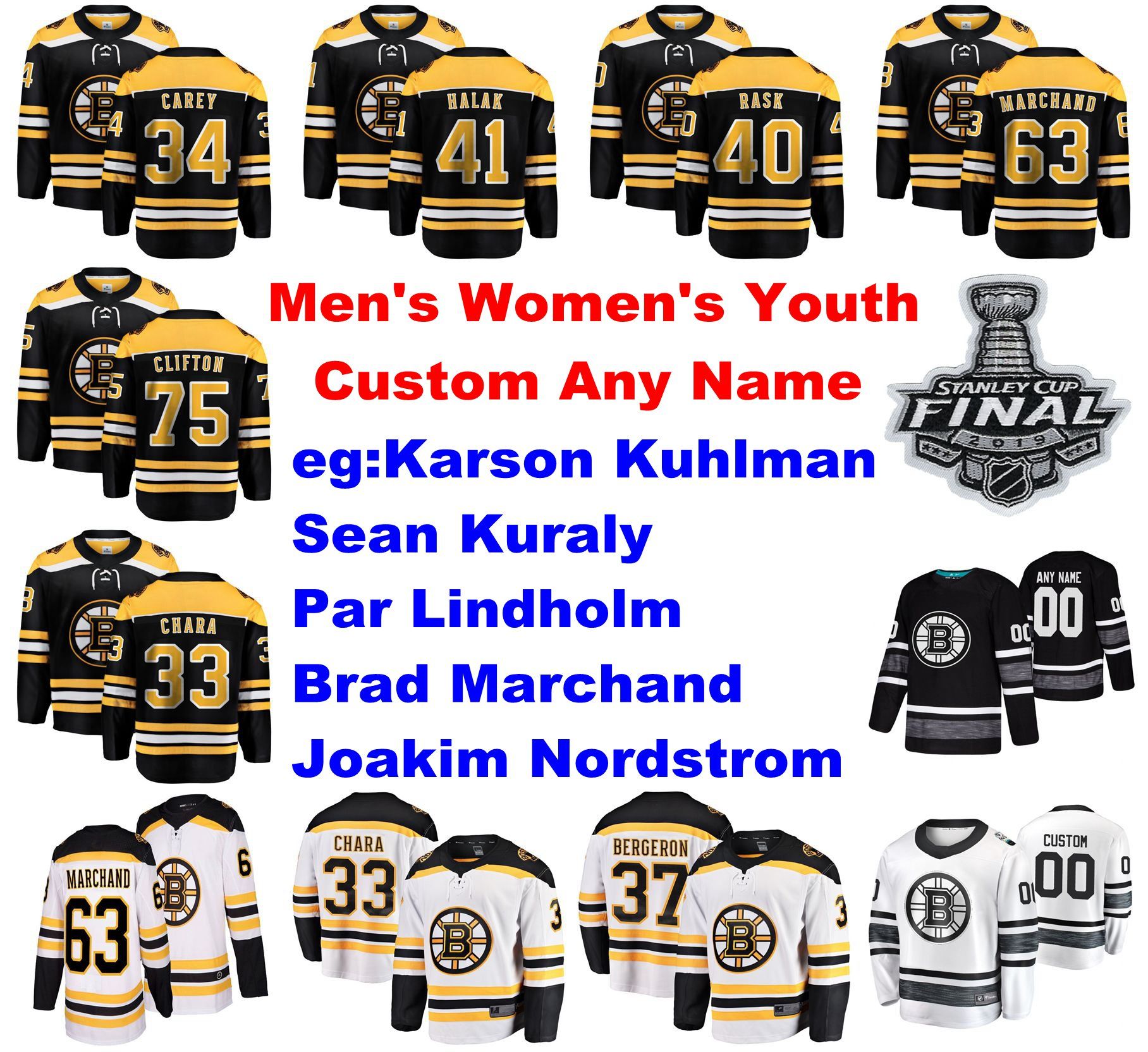 bruins jersey custom name