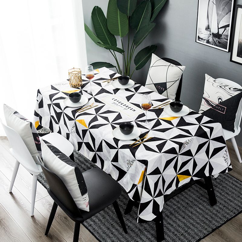 satin al siyah giris kadife masa ortusu su gecirmez yaratici iskandinav yemek masasi ortusu basit modern baski tablolar kapak bezi tl235 66