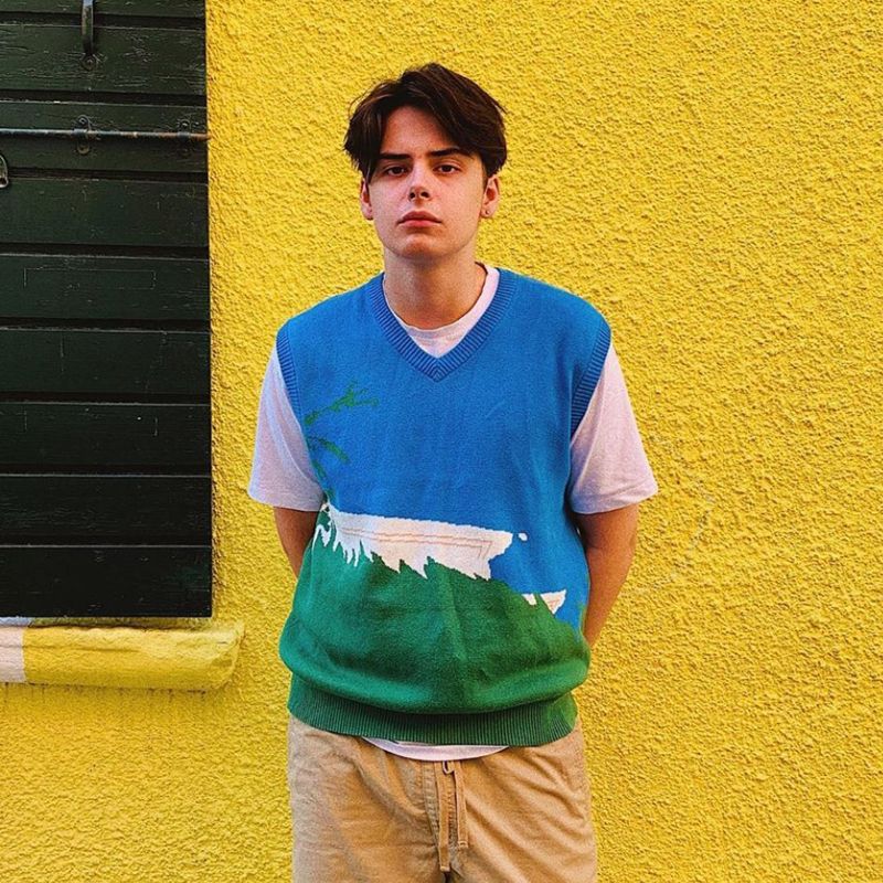 golf le fleur sweater vest blue