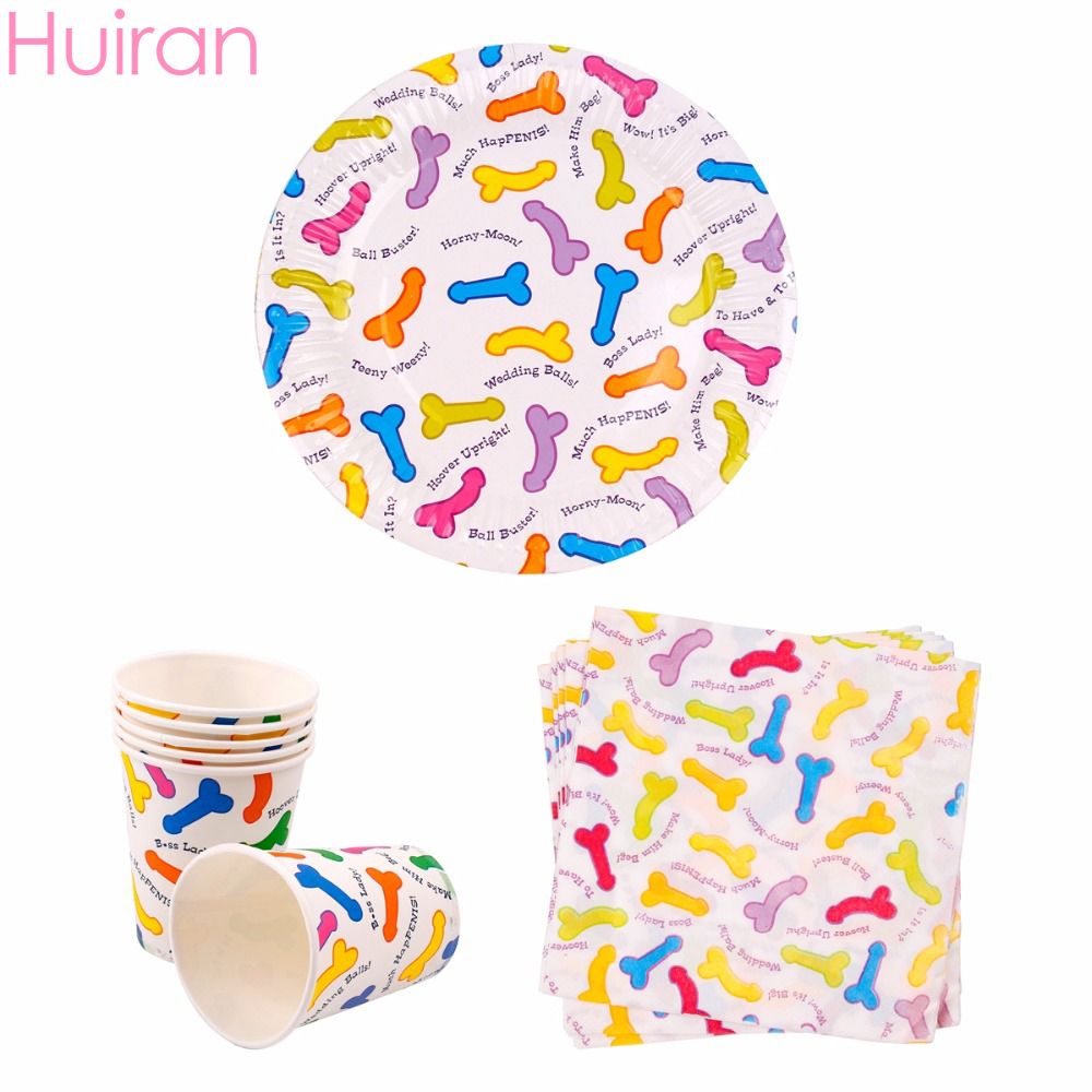 2019 Huiran Disposable Tableware Cups Tray Plate Bachelorette