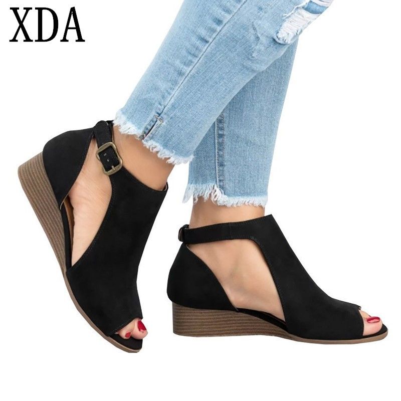 Koop XDA Dames Sandalen 2018 Nieuwe Wiggen Single Schoenen Voor Vrouwen  Zomer Sandalen Casual Gespen Sandalen Schoenen Vrouwelijke Wig Romein  Goedkoop | Snelle Levering En Kwaliteit | Nl.Dhgate