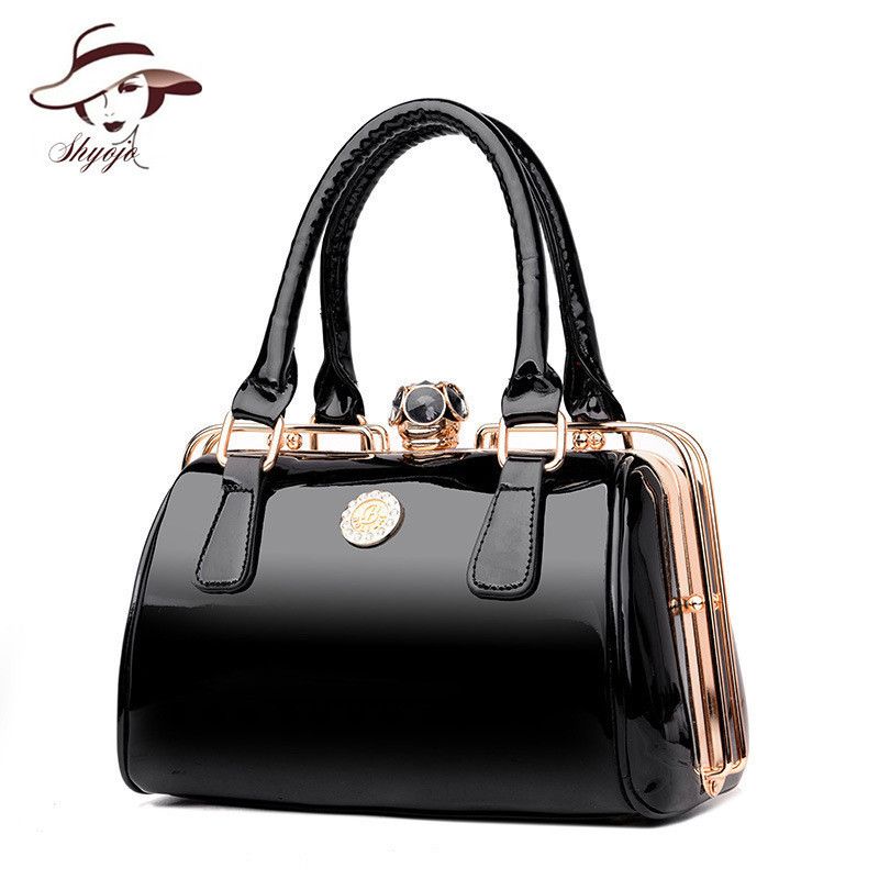 large patent leather handbags
