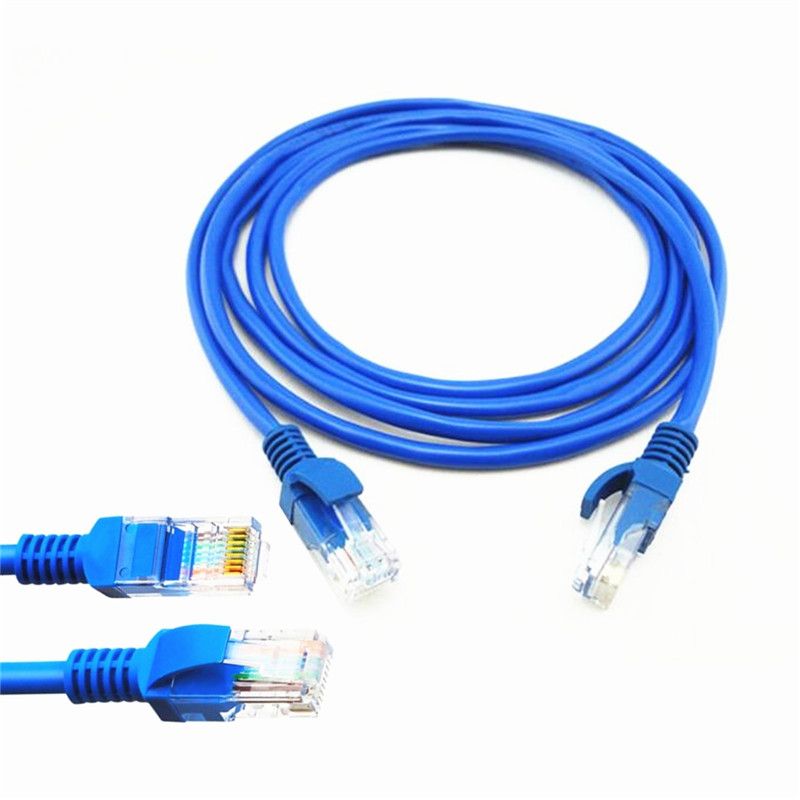 Cable Length: 15M, Color: Blue Computer Cables 10m 15m CAT6 Flat UTP Ethernet Network Cable RJ45 Patch LAN cablefor Internet Network Patch LAN Cable Cord for PC Computer