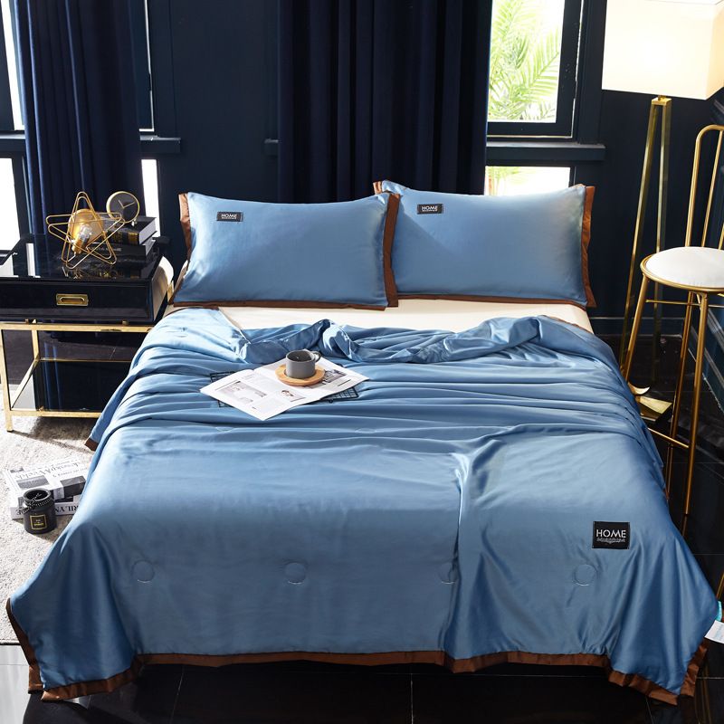 Three Piece Silk Set Summer Thin Air Conditioned Pillowcase Set