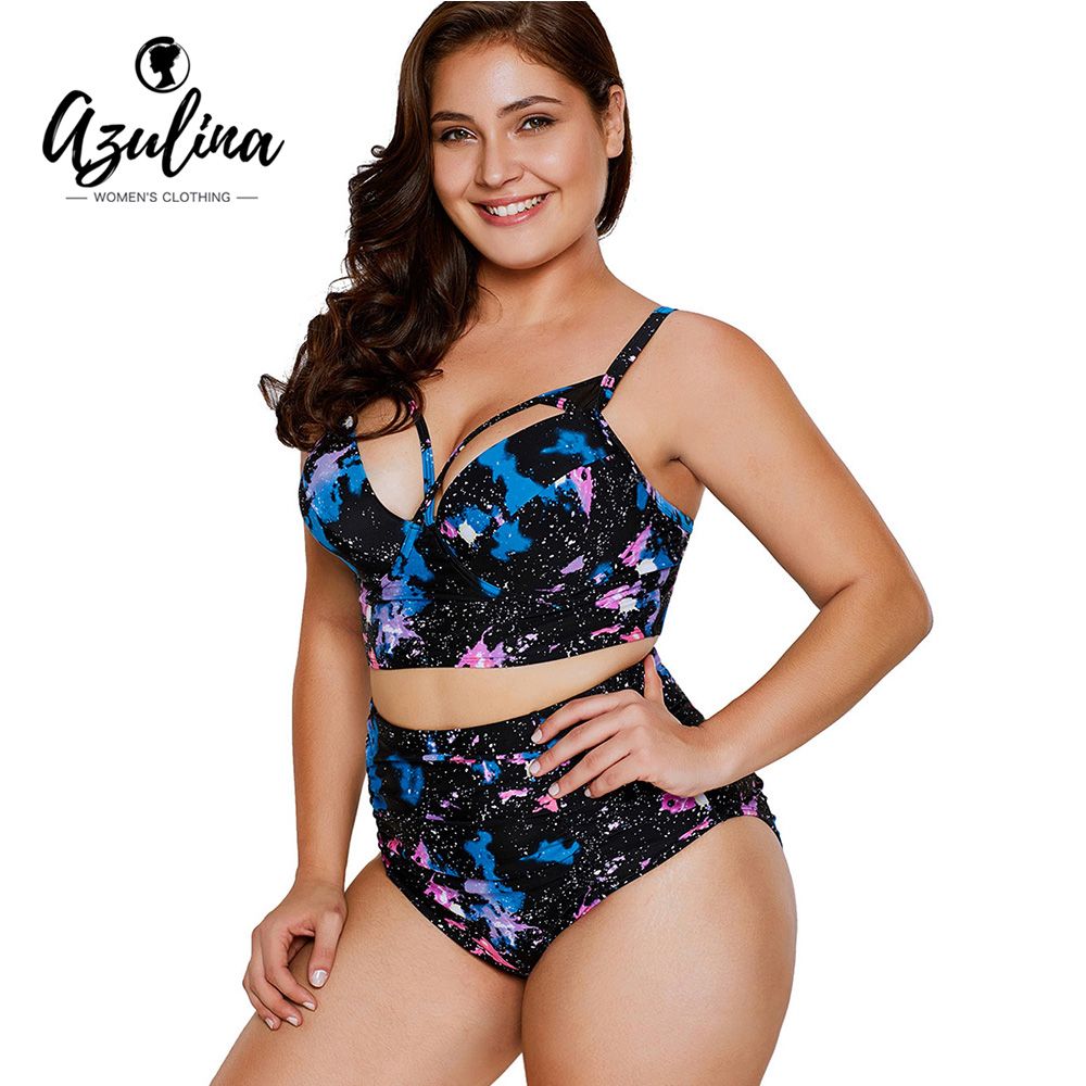galaxy high waisted swimsuit