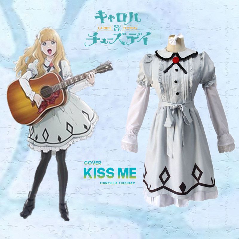 Tuesday Cosplay Costumes Gray Dress Japanese Anime Carole Tuesday Cosplay Costumes Gray Dress Japanese Anime Carole