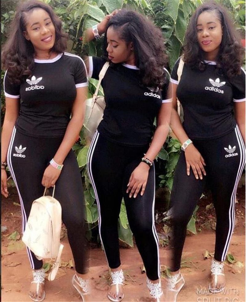 Adidas leggings and t shirt set Clearance