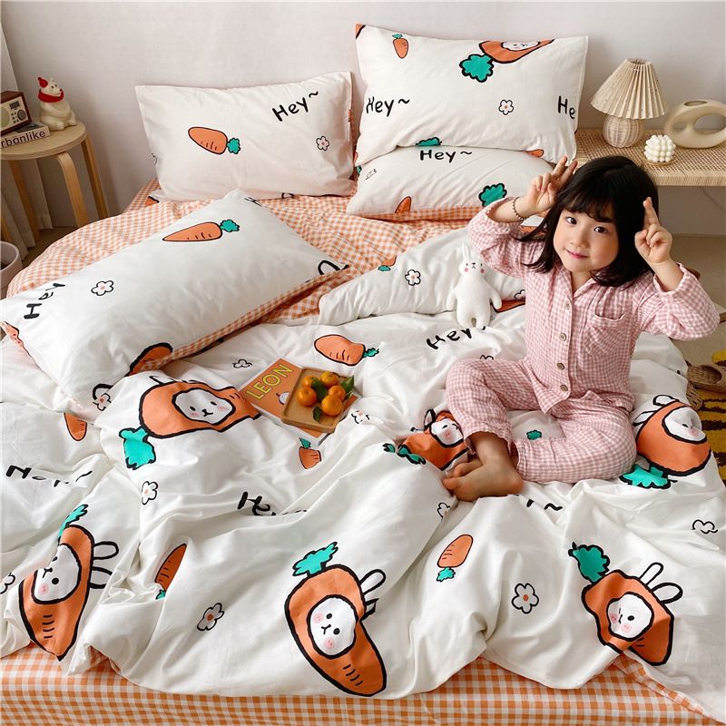 Cotton Lovely Cartoon Three Piece Bedding Set Cute Japanese Style Four Piece Skin Friendly Soft Bedsheets Duvet Cover For Children Bedspreads For Boys Room Bedding Kids Boys From Gallopgifts 62 03 Dhgate Com