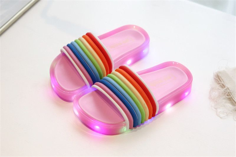 rainbow slippers